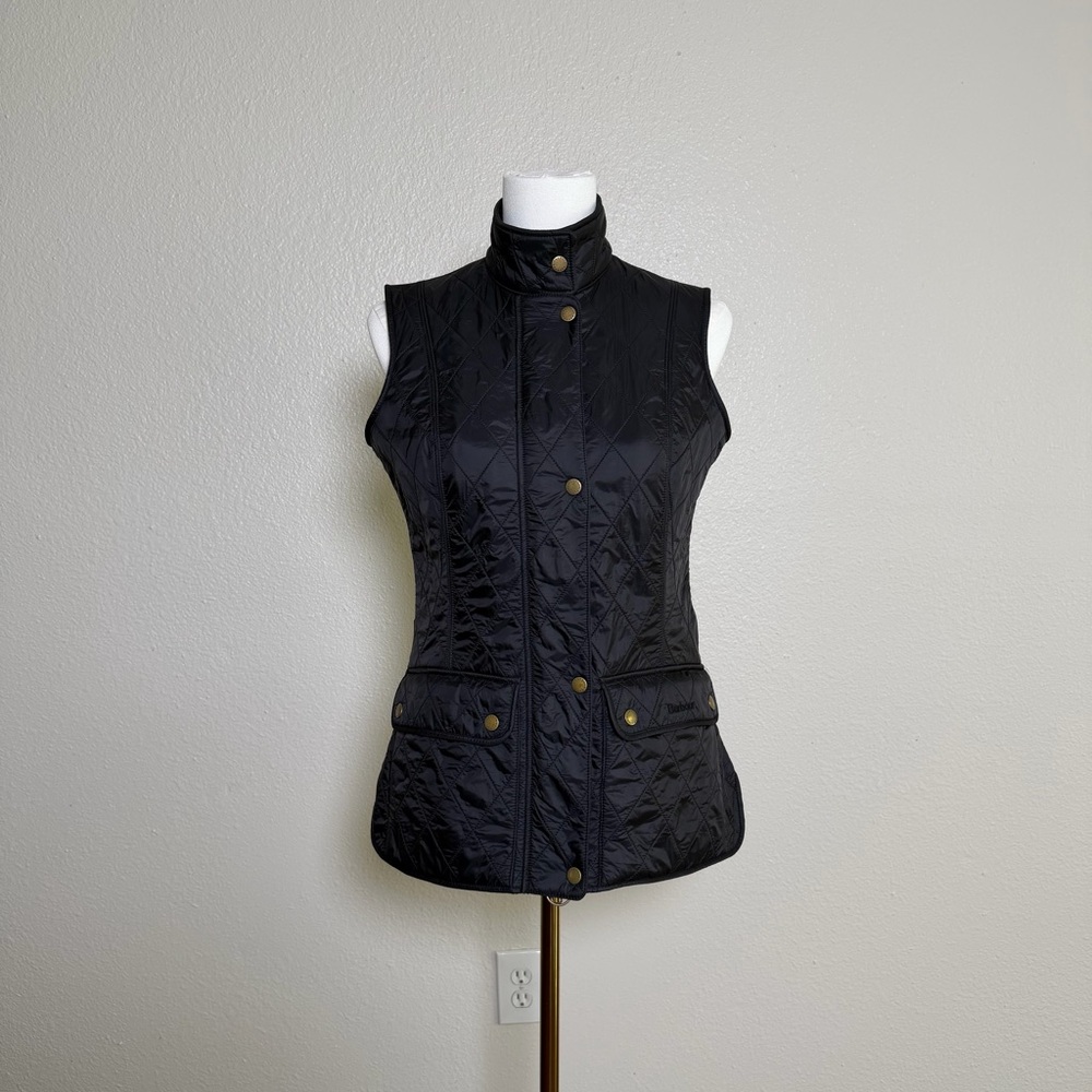 Barbour Otterburn Gilet Quilted Snap-Front Women's Vest (Size 4)